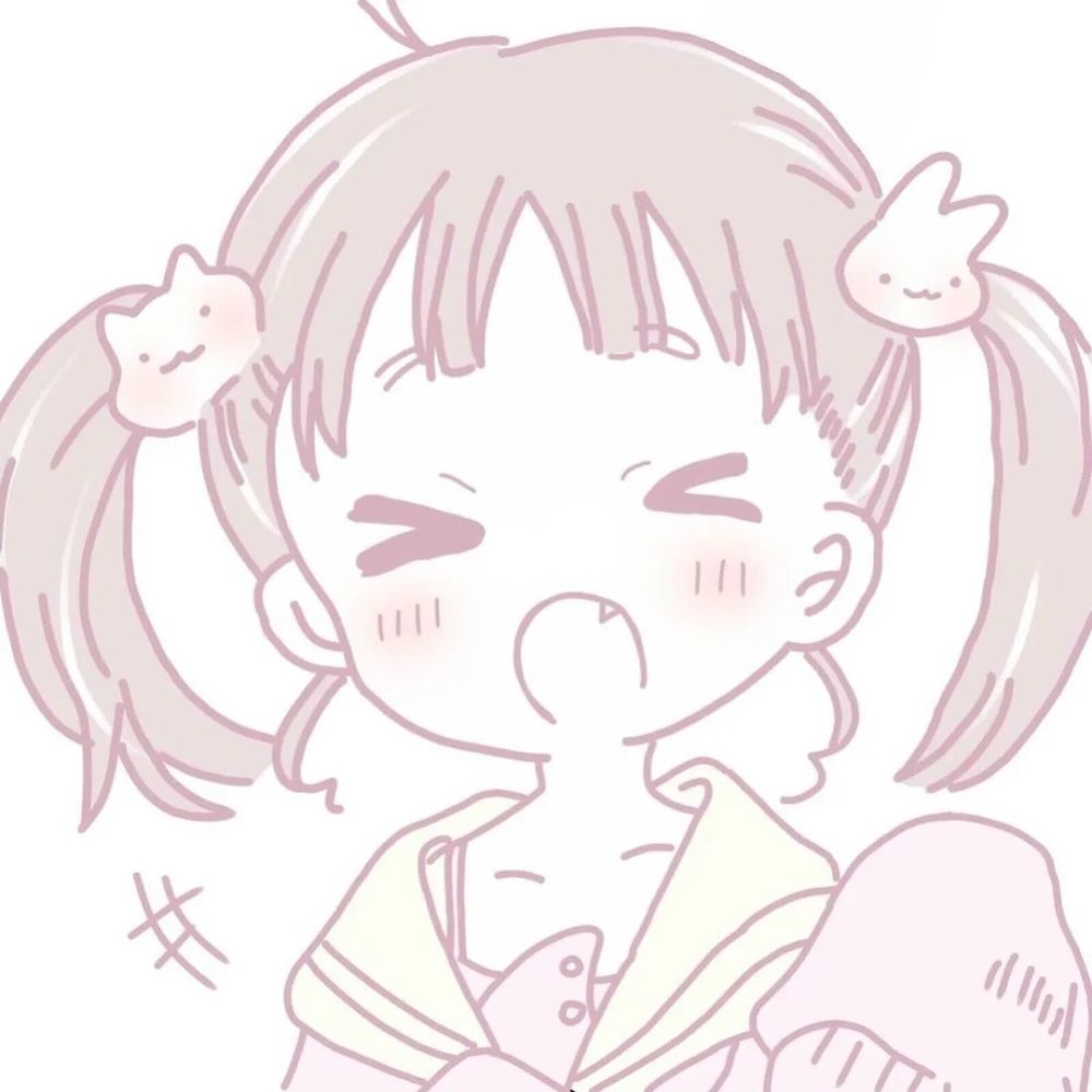 可爱自描手绘动漫女生头像