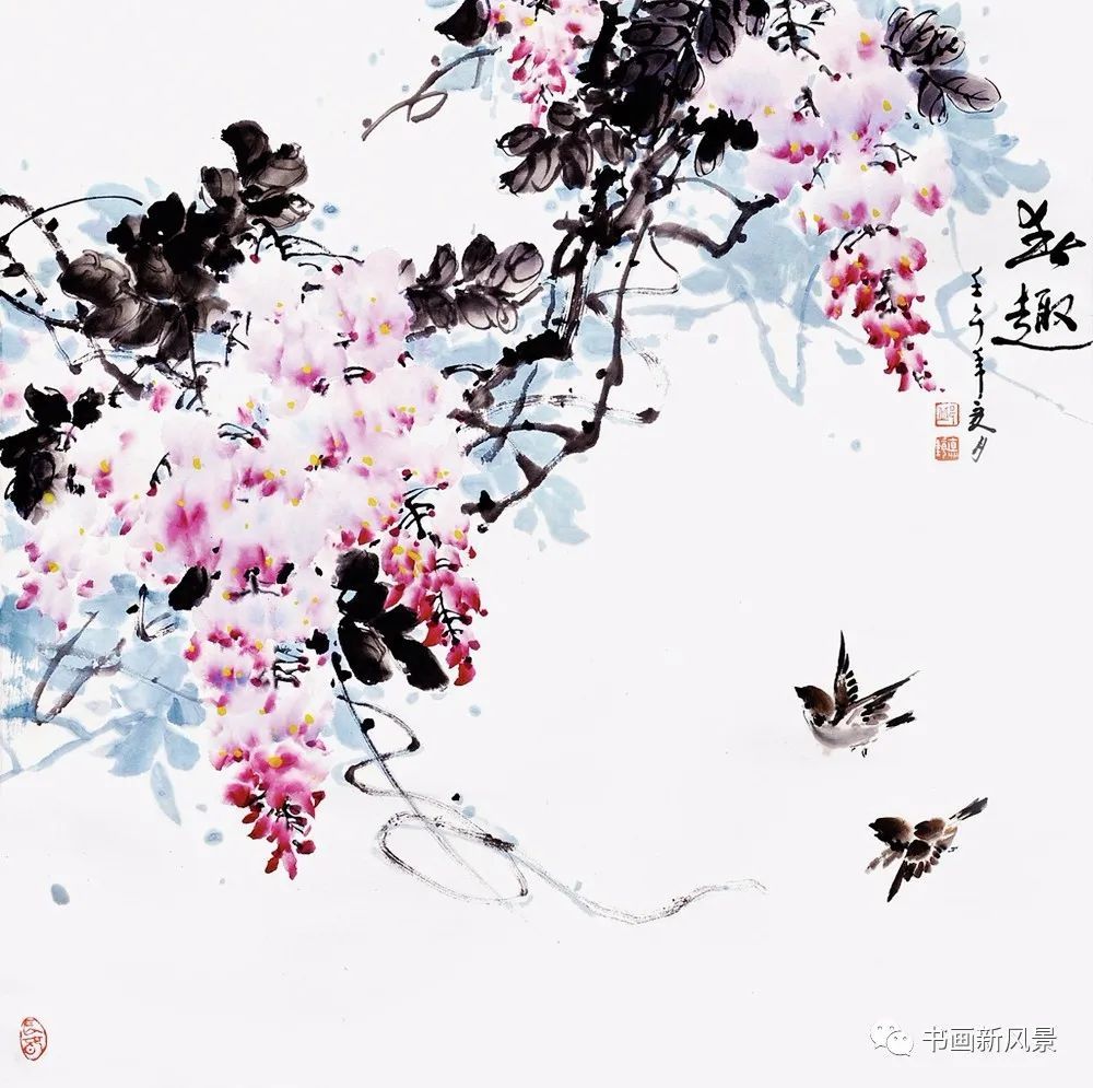 色彩明亮,浑厚中求清新,和谐中求变化,画面中处处洋溢着盎然生机!