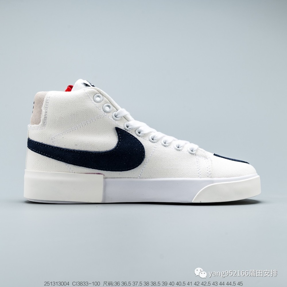 nike开拓者配色,nike开拓者所有配色 耐克nike开拓者sb高帮解构拆线大钩白灰深蓝红配色