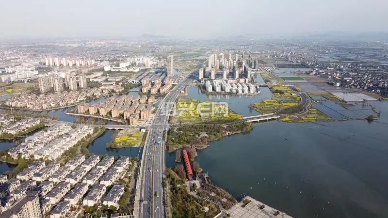 绍兴·图说 航拍袍江两湖区域