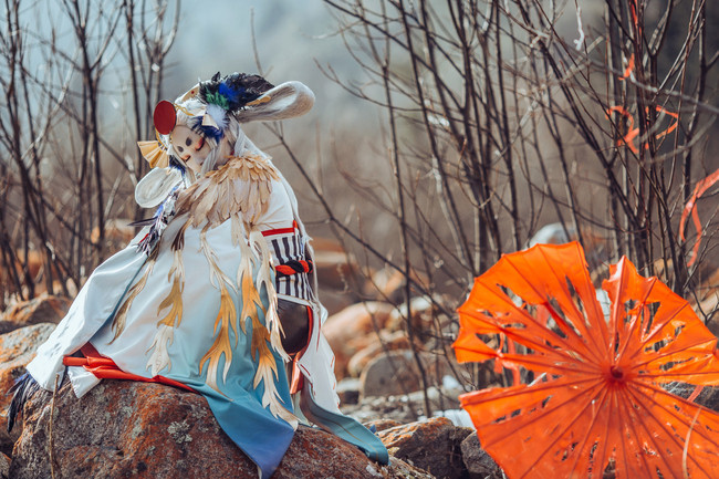 阴阳师手游 姑获鸟 金銮鹤羽皮肤 cosplay