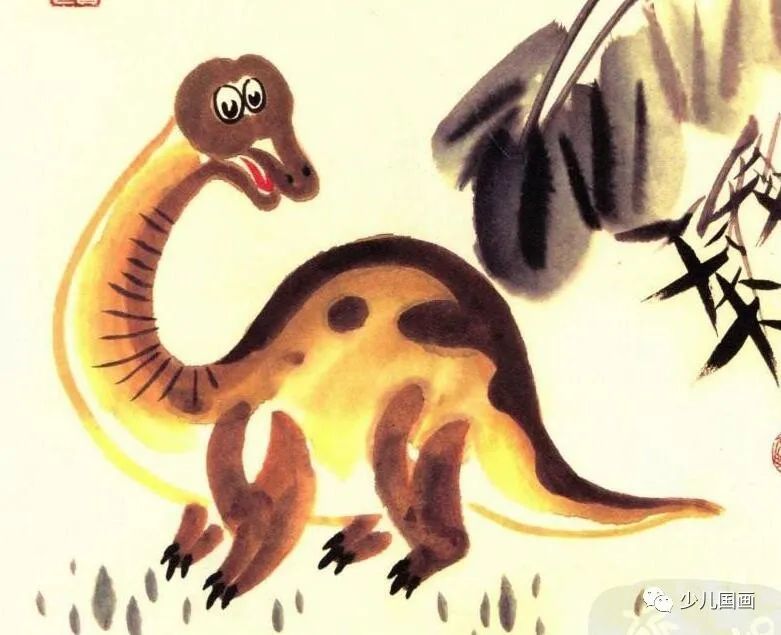 儿童水墨画技法动物篇:恐龙