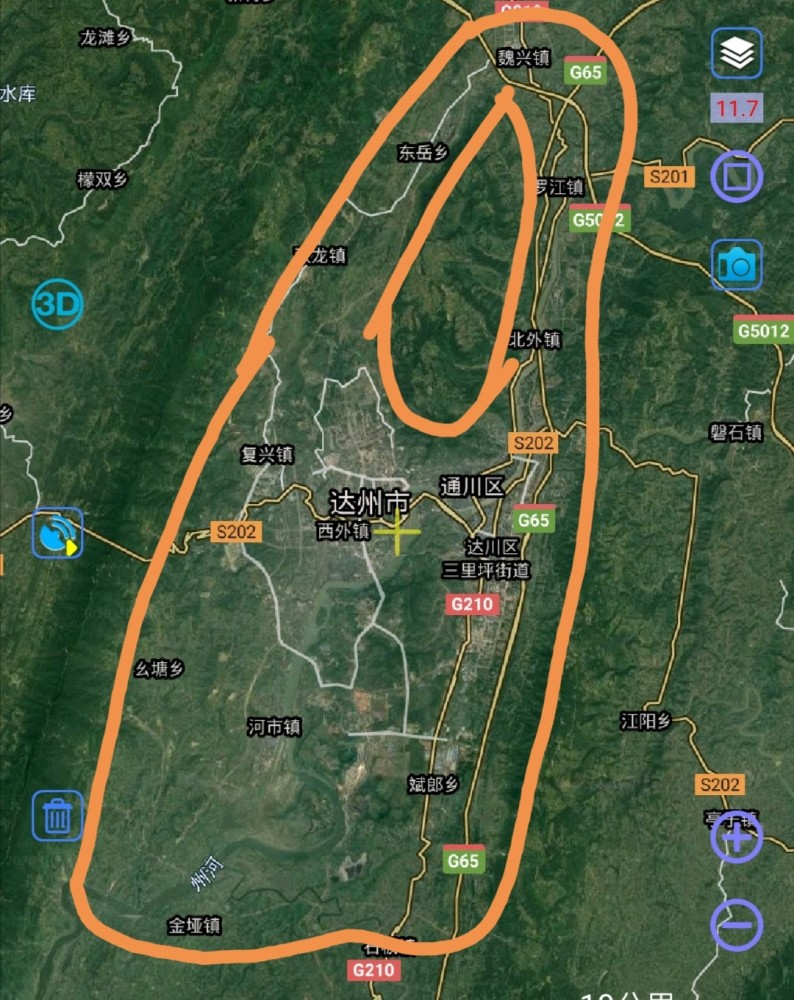 达州市各区县,新建高速,快速通道及主干道,最新理想设计方案