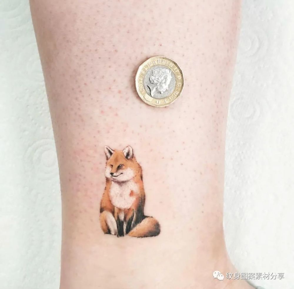 纹身图案素材分享:狐狸纹身及手稿