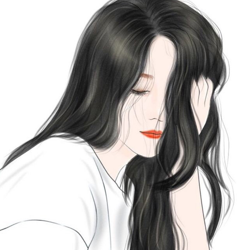 动漫卡通二次元女生头像:月亮是夜晚第二美好的东西,因为第一是你