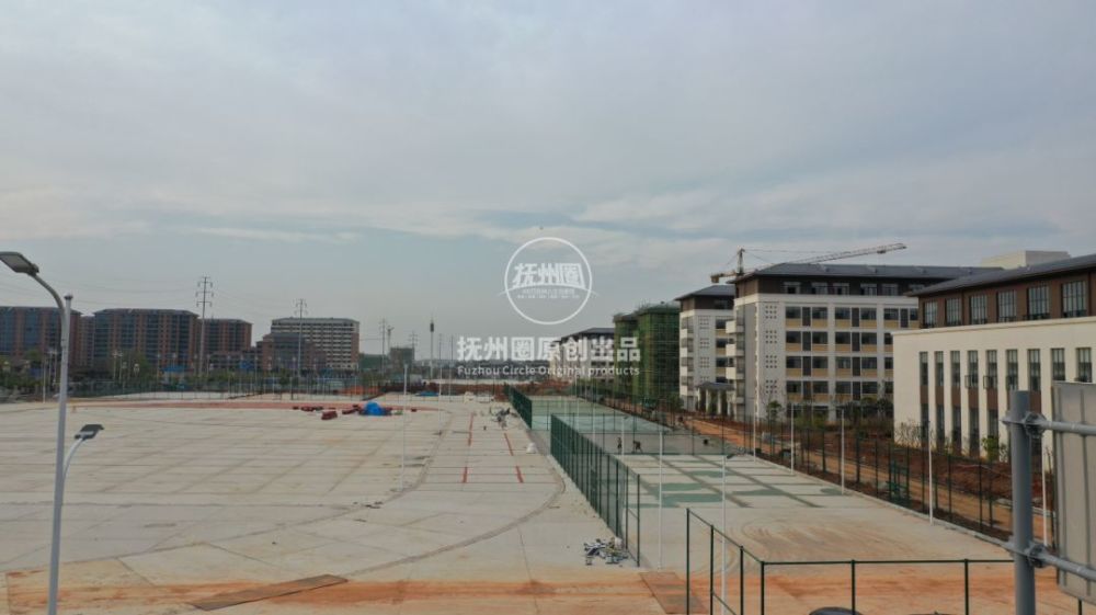 航拍抚州一中实验学校新校区