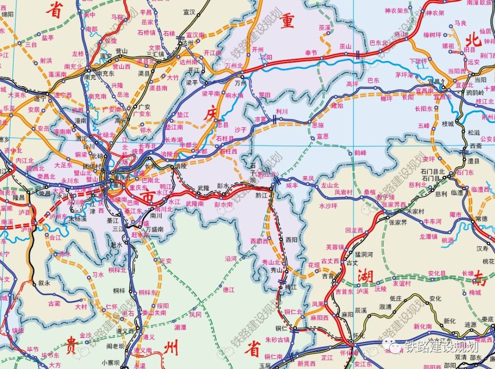 国家铁路网建设及规划示意图2020年3月25日版