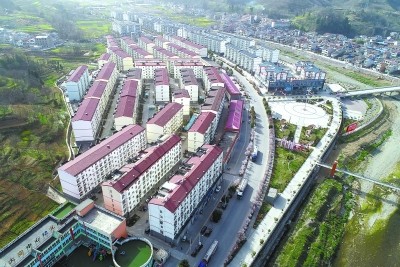 这是3月13日拍摄的陕西省宁强县大安镇江林安置点.