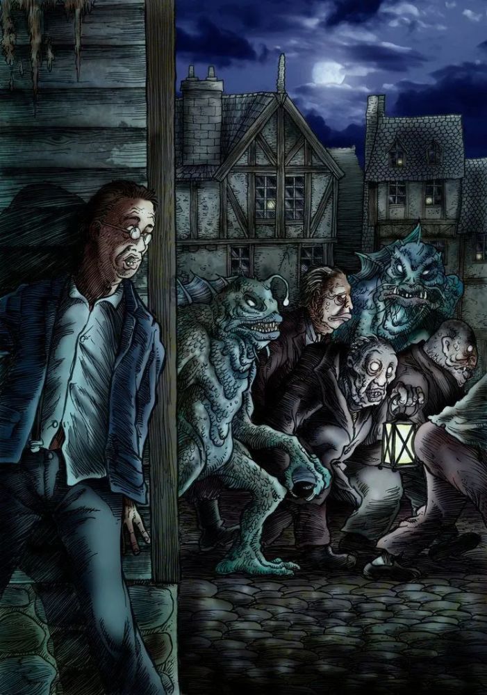 克苏鲁神话入门,人鱼混种的鬼镇怪谈《印斯茅斯暗影》