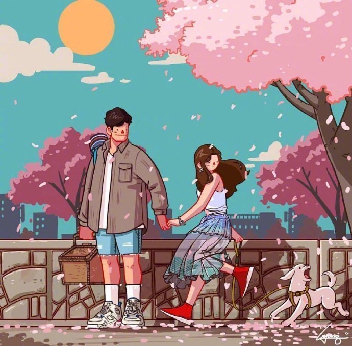 韩国插画师gyung_studio 通过插画的形式记录了与女朋友相处的日常.