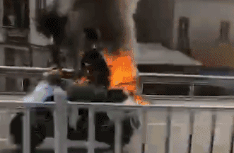 揭阳一电动摩托车当街发生自燃,这个问题一定重视!