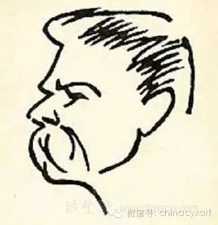 苏联作家玛克西姆·高尔基漫像