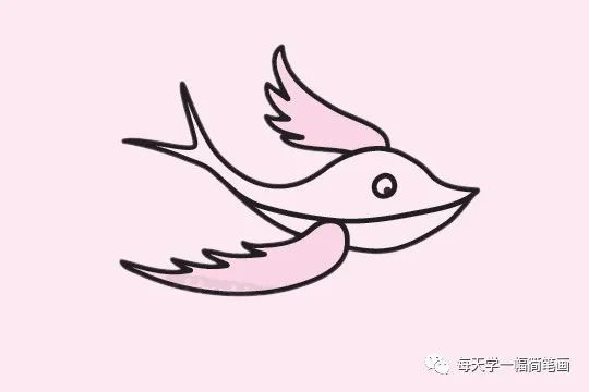 燕子简笔画分步骤画法是:什么尾巴像剪刀,燕子来报春天到.