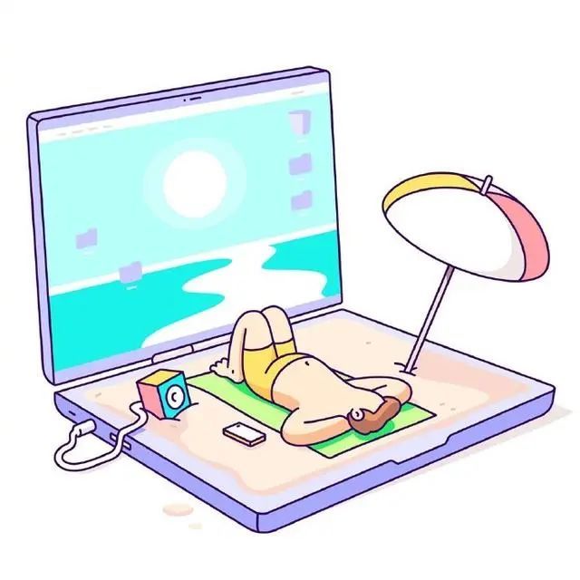 非常具有讽刺意味的插画,电子产品的日常