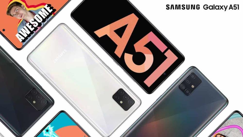 三星galaxy a51 5g图片揭示了穿孔设计和四轴摄像头