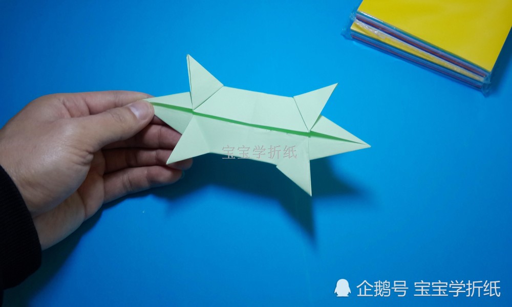 宝宝学折纸:手把手教你折鳄鱼折纸,简单折纸大全,小朋友都喜欢