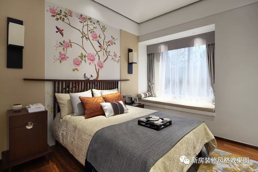 120平新中式三室,客厅,卧室背景墙美醉了,全屋超有韵味!