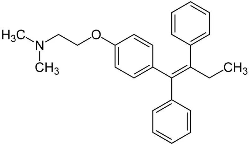 待急性期炎症好转后仍有乳房肿块者, 采用三苯氧胺(他莫昔芬)治疗