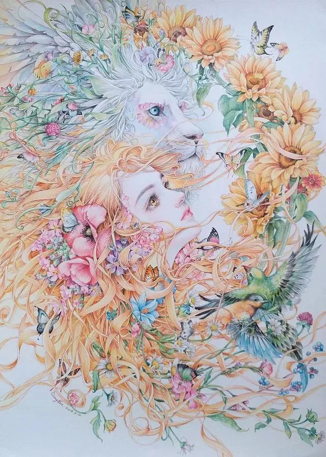 彩铅淡雅系绝美插画,刻画能力一流!