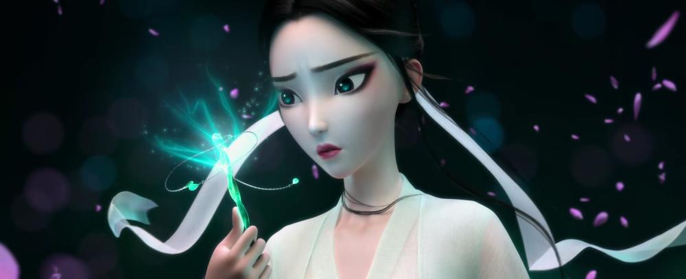《白蛇:缘起》最吸引人的画面,小白用脚提起纱衣那段太美了