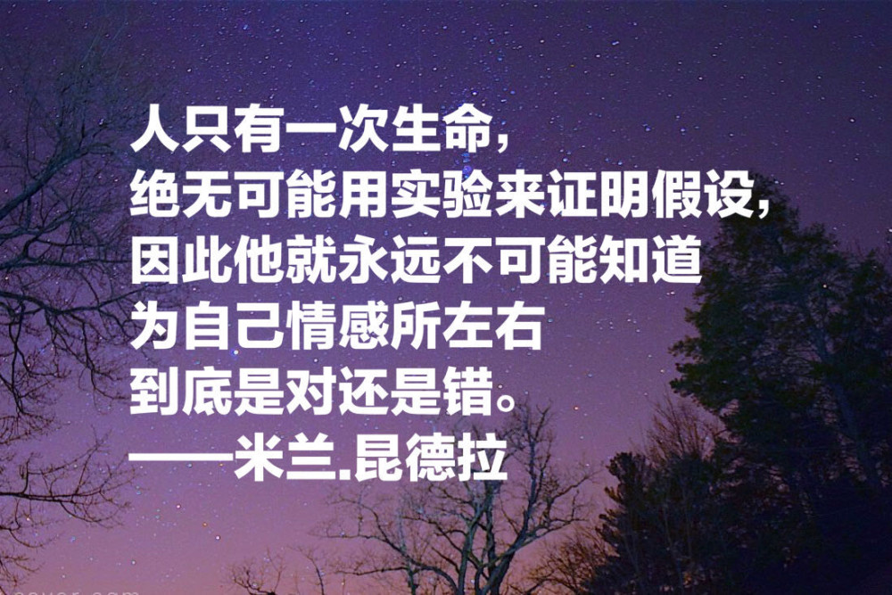 在天堂中,没有人能区别美与丑. ——米兰·昆德拉