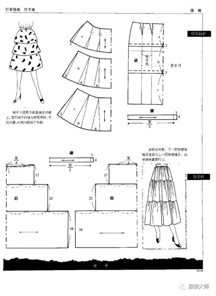 80款各种风格半裙款式设计 结构图纸整理!服装人必收藏