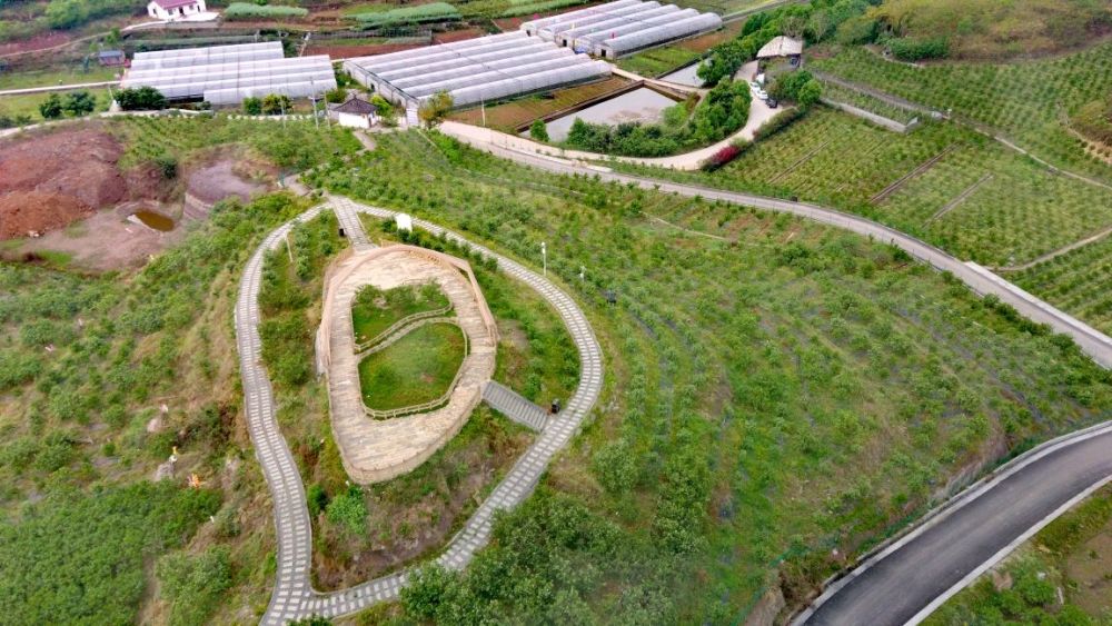 航拍四川自贡市荣县旭阳镇插旗村
