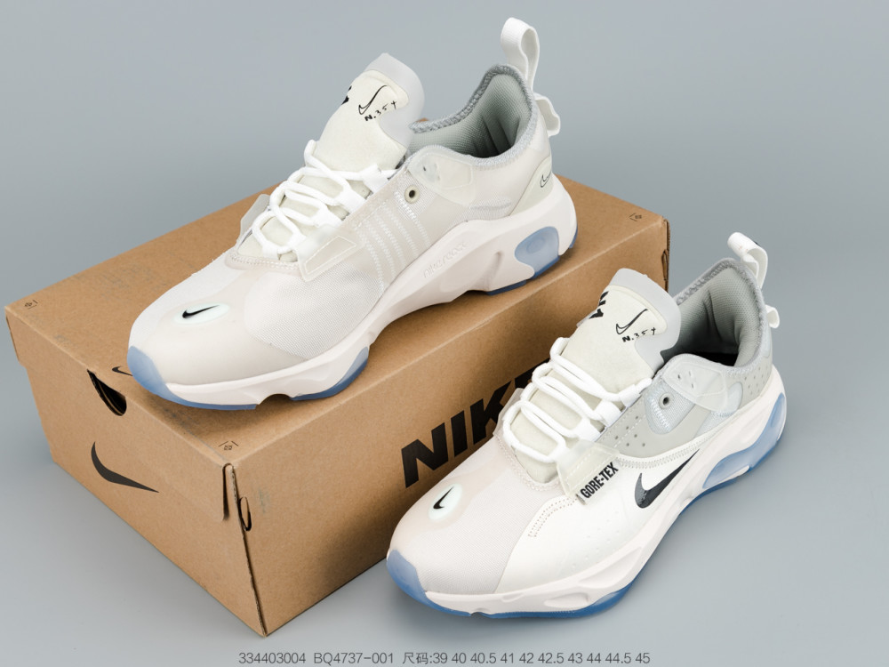 耐克nike react-type gtx 白蓝 机能防水系列慢跑鞋