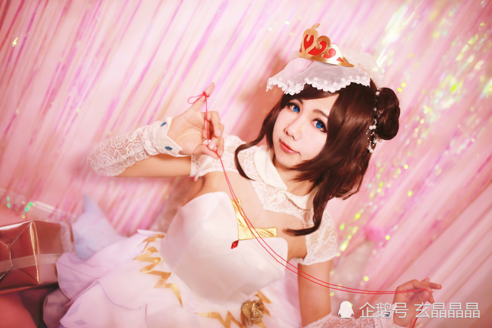 王者荣耀小乔纯白花嫁cosplay