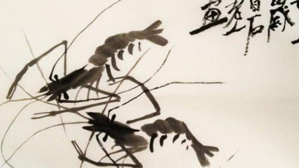 齐白石,牛柳图