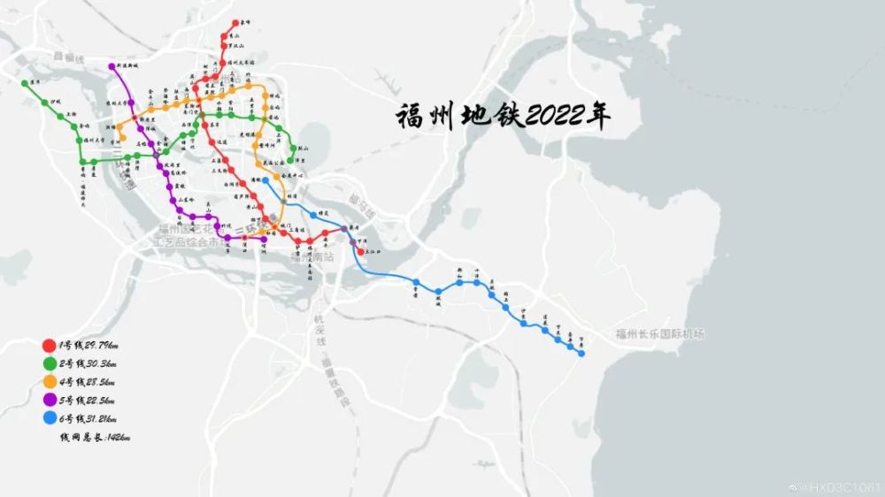 到2024年福州将开通6条地铁线 开通时间表都在这里