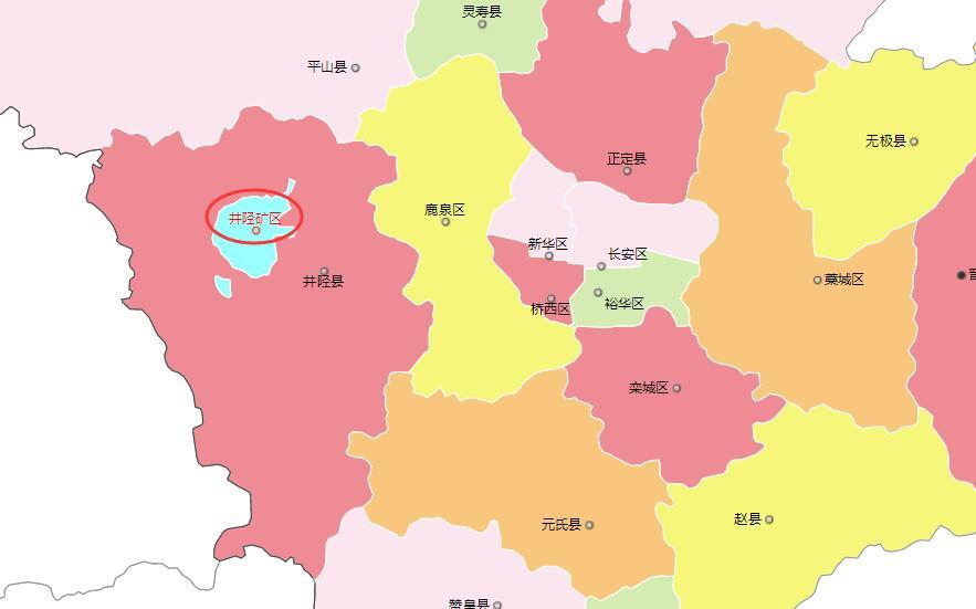 河北石家庄人口最少的区,被井陉县包围,距离市中心比较远