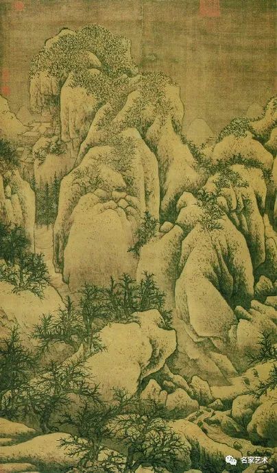 范宽,台北故宫博物院,溪山行旅图,雪景寒林图,山水画