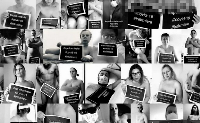 法国40医护裸体抗议：我们要口罩！官员回应：口罩在机场被美国高价截胡了