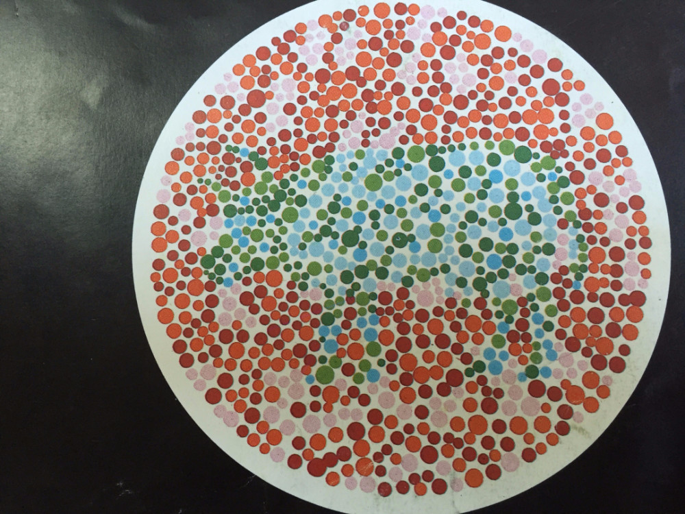 考驾照的五张色盲图,第五张看不到数字才正常,看到了才有问题