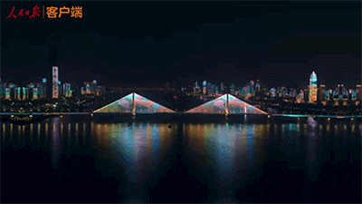 壁纸 大桥 桥 桥梁 夜景 400_225 gif 动态图 动图