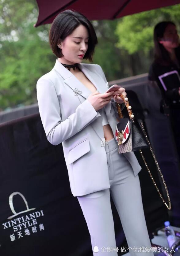 时尚,美女,街拍,西服,穿搭
