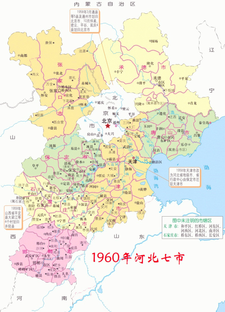 河北曾仅分七市,其一还是天津市?