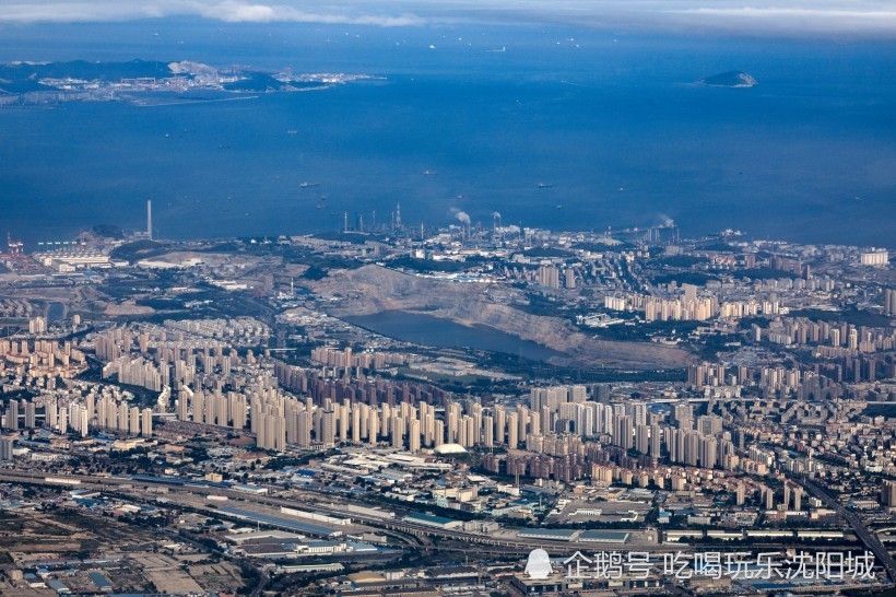 辽宁海滨城市大连俯瞰风景