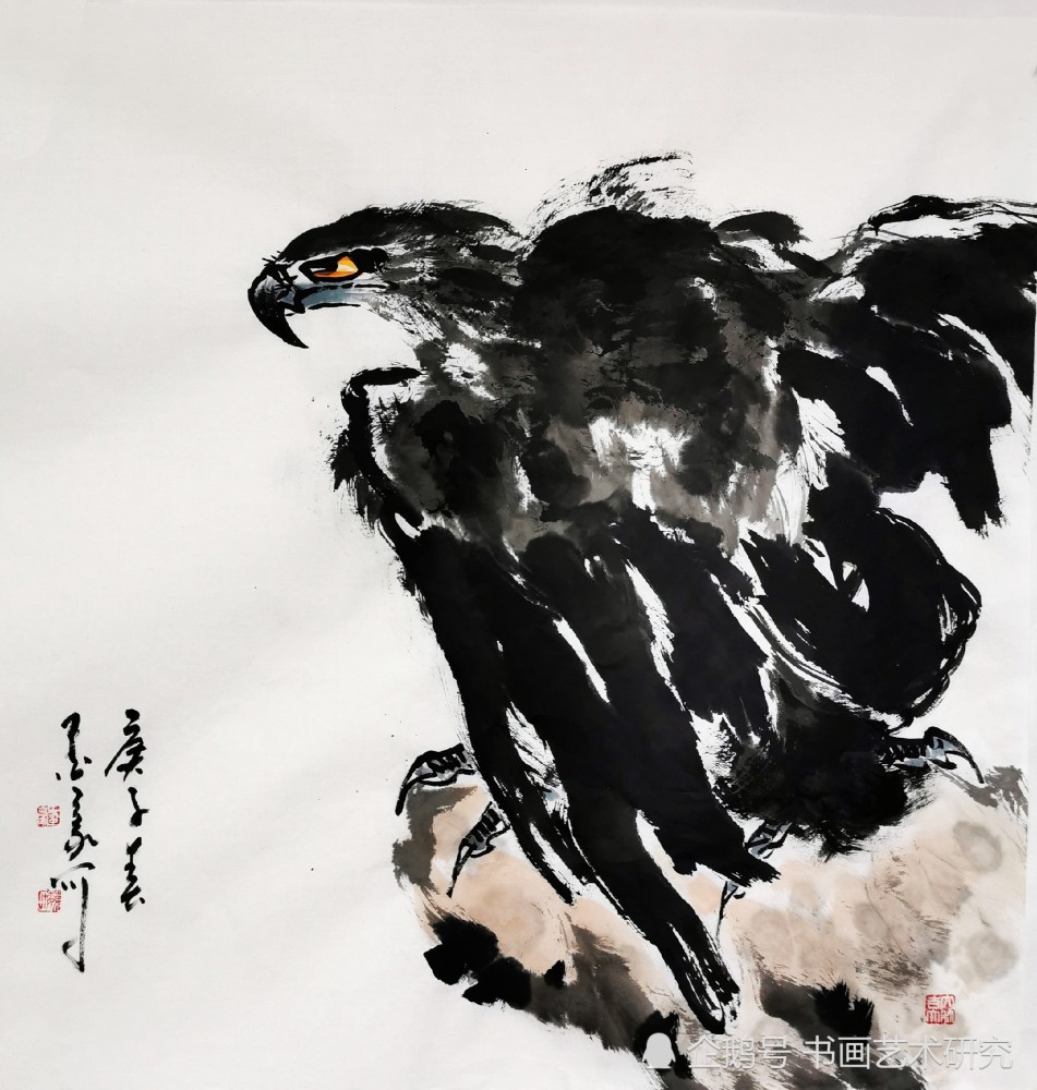 《大野雄风》墨豪画鹰作品选