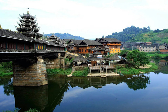 侗寨景色.湖南怀化市通道侗族自治县皇都侗文化村景区供图