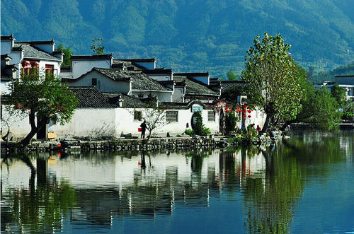 村落,西递村,桃花源,村庄,宏村,安徽