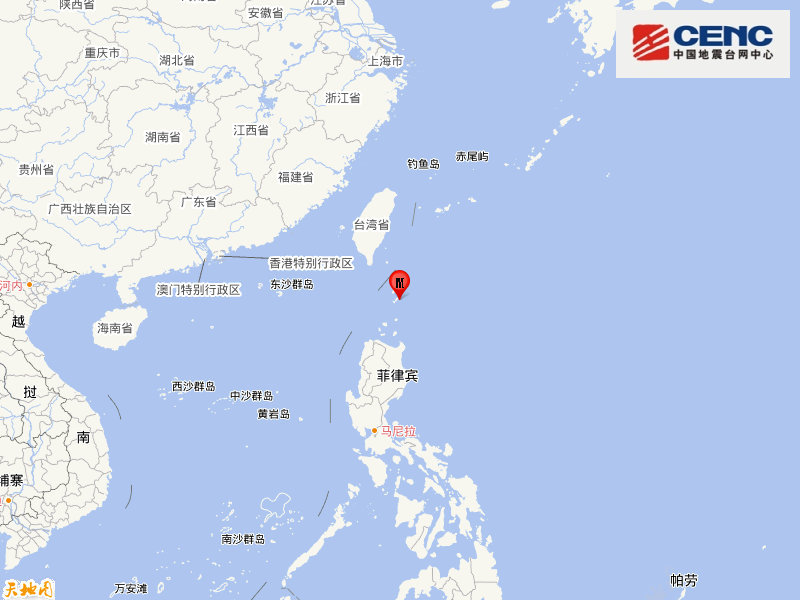 菲律宾群岛地区发生5.9级地震,厦门部分网友有感