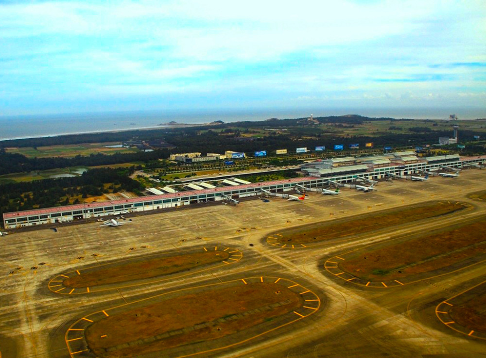 航拍福州长乐国际机场,国内首座由地方自筹资金兴建的