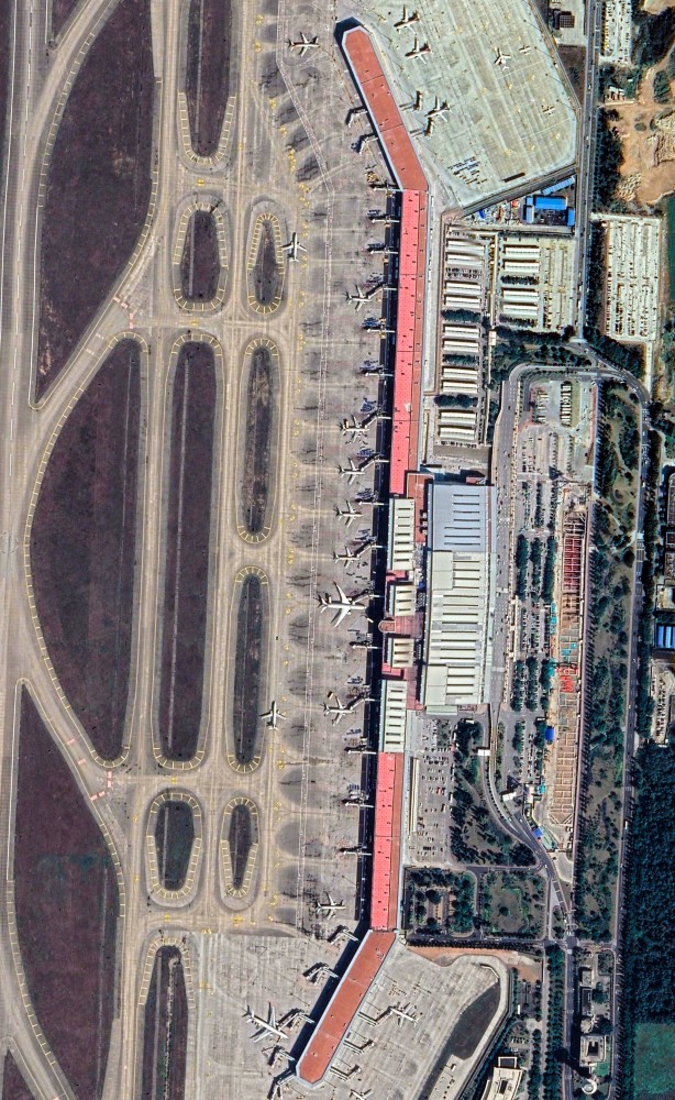 航拍福州长乐国际机场,国内首座由地方自筹资金兴建的