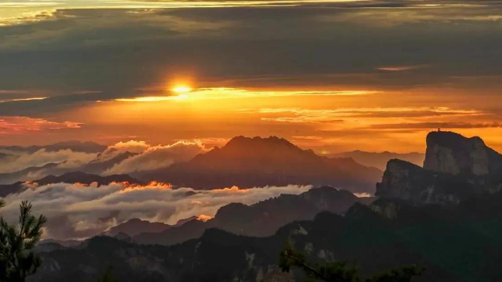 云海,王屋山风景区,神农山,万仙山,山峰,奇观