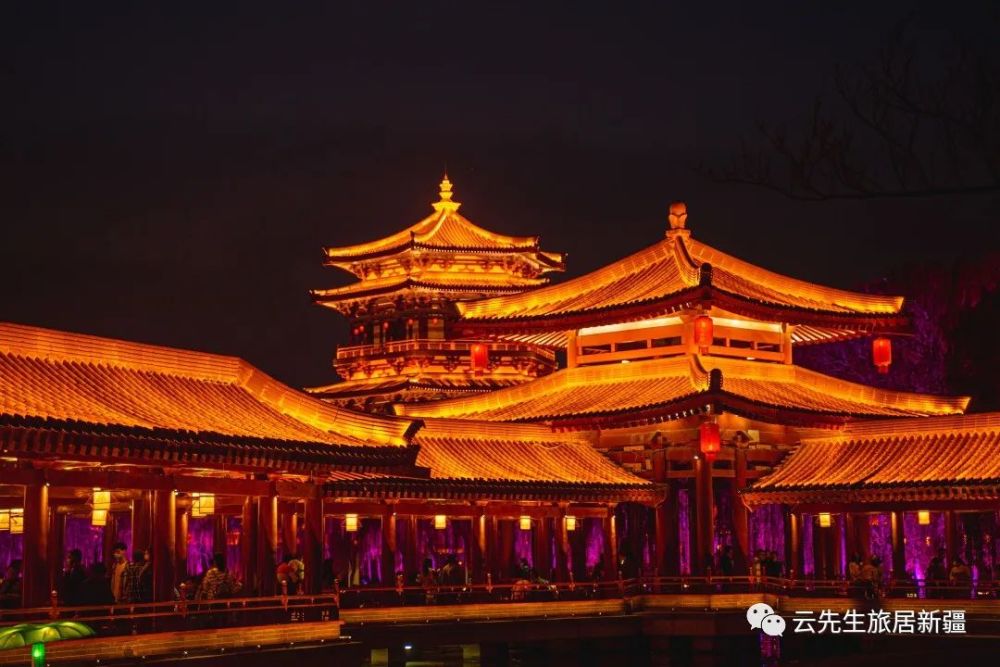 大唐芙蓉园,西安,大唐不夜城,夜景