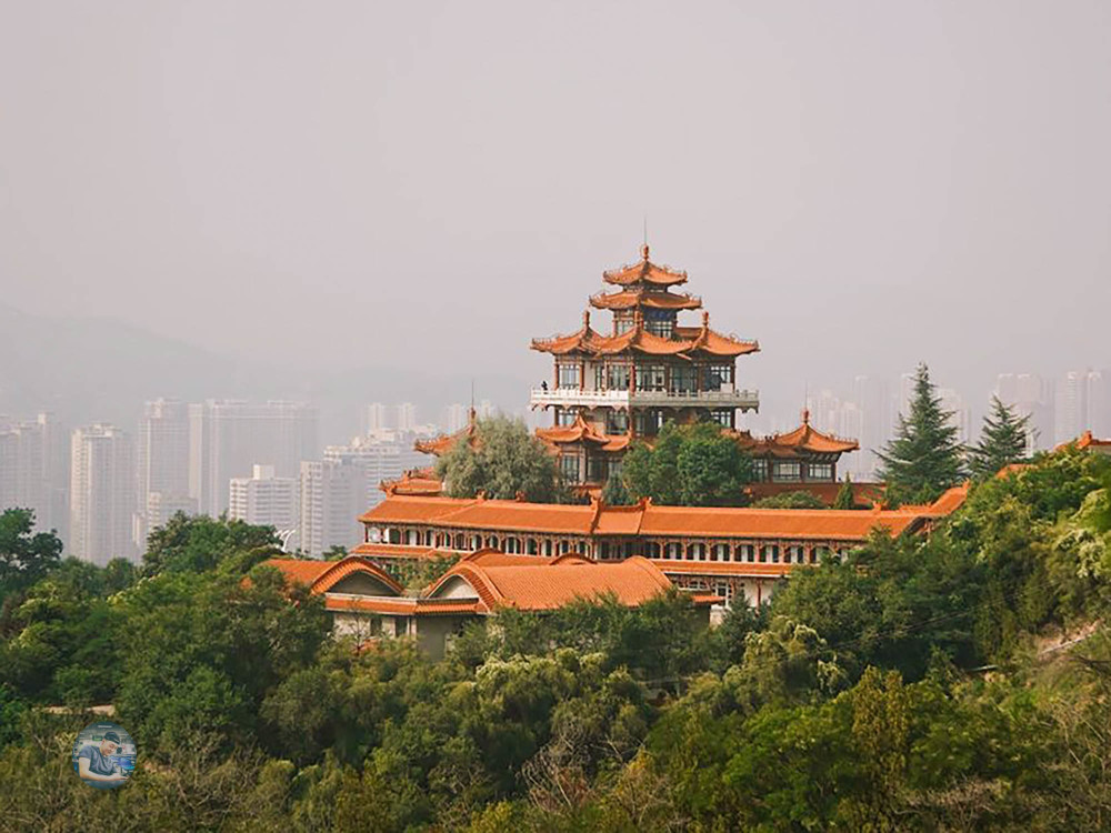 白塔山公园,兰州城,兰州,地标,白塔镇,黄河