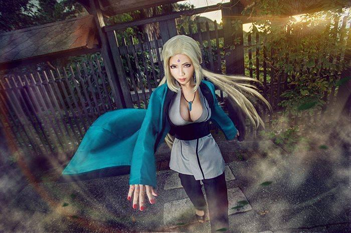 火影忍者,小姐姐,忍者,cosplay,桃地再不斩,纲手,雏田,大野木