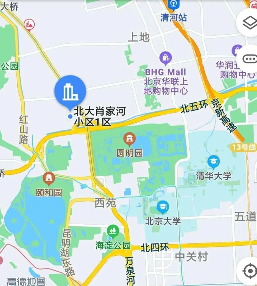 北大肖家河职工小区一区位置/高德地图